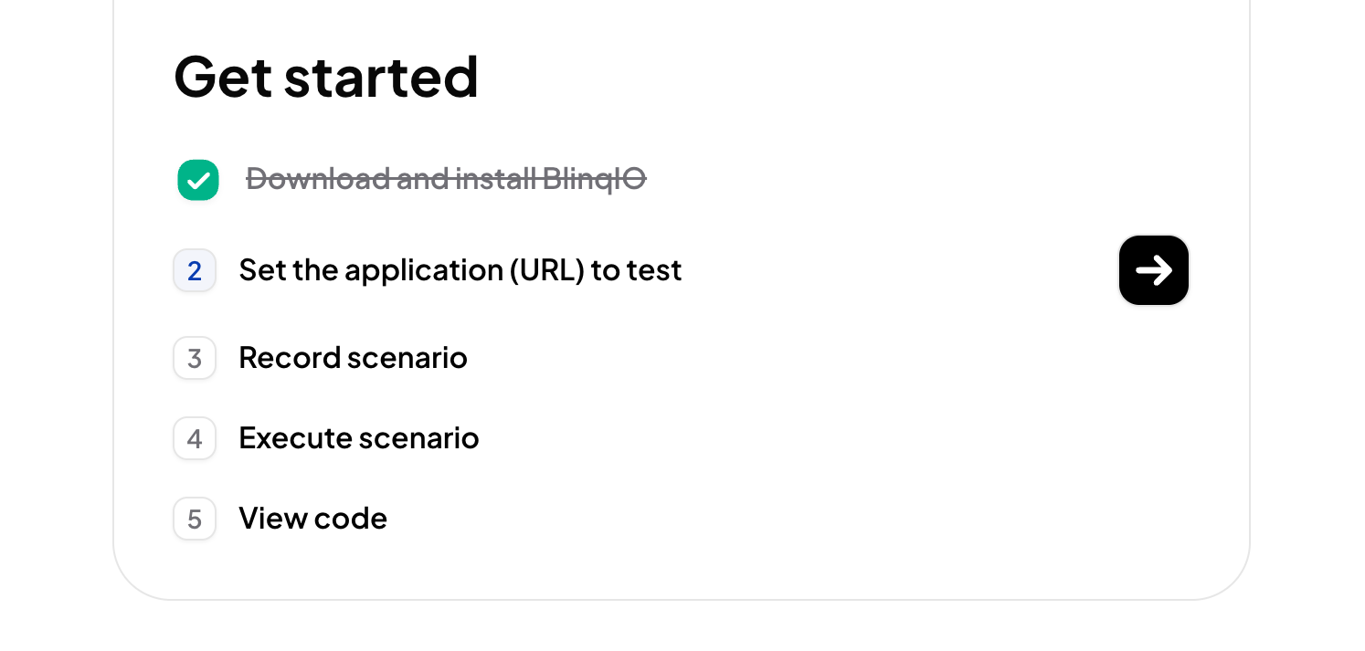 Get started checklist