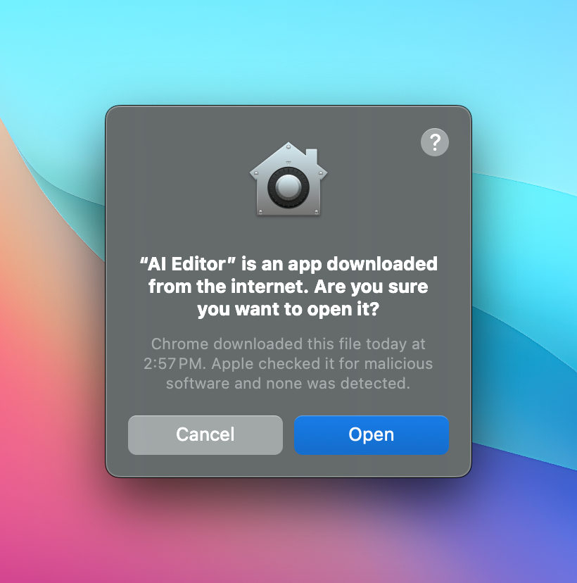Open the macOS installer